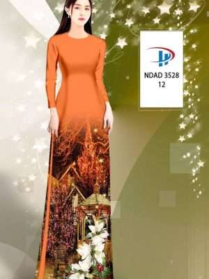 Vải Áo Dài Phong Cảnh Giáng Sinh AD NDAD3528 40
